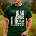 Dad Grandpa Veteran Great Grandpa Men's Casual T-Shirt Forest