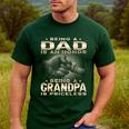 Being a Dad Is An Honor Grandpa Is Priceless Fathers Day Men's Casual T-Shirt Forest