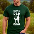 Dad Who Has a Karate Daughter Dad & Daughter Men's Casual T-Shirt Forest