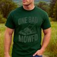 Dad Lawn Mowing One Bad Mowfo Mower Dad Gardening Men's Casual T-Shirt Forest