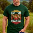 Dad Level Unlocked Gaming Gamer Father Video Games Men's Casual T-Shirt Forest