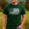Dad The Man The Myth The Grill Master USA Flag Father's Day Men's Casual T-Shirt Forest