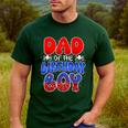 Dad And Mom Birthday Boy Spider Family Matching Men's Casual T-Shirt Forest