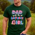 Dad And Mom Of The Birthday Girl Party Decor Family Matching Men's Casual T-Shirt Forest