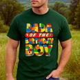 Dad And Mom Dada Birthday Boy Building Bricks Family Party Men's Casual T-Shirt Forest