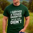 Dad Mom I Survived Teenage Daughter Survivor Men's Casual T-Shirt Forest Dad Mom I Survived Teenage Daughter Survivor Men's Casual T-Shirt Forest
