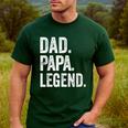 Dad Papa Legend Vintage Distressed Bold Papa Graphic Men's Casual T-Shirt Forest