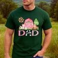 Dad Pink Farm Animal Birthday Kids Matching Family Men's Casual T-Shirt Forest