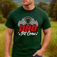 Dad Pit Crew Birthday Party Race Car Lover Racing Family Men's Casual T-Shirt Forest