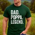 Dad Poppa Legend Vintage Distressed Bold Poppa Graphic Men's Casual T-Shirt Forest
