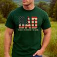 Dad Protector Hero Legend USA Flag Dad Father's Day Men's Casual T-Shirt Forest