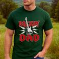 Dad Rockin One Birthday Family Matching Rock Guitar Men's Casual T-Shirt Forest