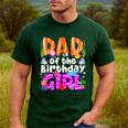 Dad Under Sea Birthday Party Girls Ocean Sea Animals Themed Men's Casual T-Shirt Forest