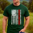 Dad Senior 2026 Proud Dad Of A Class Of 2026 Graduate Flag Men's Casual T-Shirt Forest