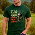 My Dad Is A Soldier Hero Proud Army Son US Military Men's Casual T-Shirt Forest