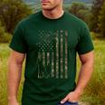 Dad And Son Duck Hunting Father And Son Matching Hunting Men's Casual T-Shirt Forest