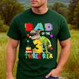 Dad Of The Three Rex 3Rd Birthday Boy Dinosaur T-Rex Men's Casual T-Shirt Forest Dad Of The Three Rex 3Rd Birthday Boy Dinosaur T-Rex Men's Casual T-Shirt Forest
