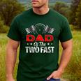 Dad Of The Two Fast Second Birthday Racing Car Family Men's Casual T-Shirt Forest