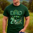 Dad Of The Two Rex Birthday Dinosaur Family Matching Men's Casual T-Shirt Forest