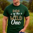 Dad Of The Wild One Zoo Themed 1st Birthday Party Men's Casual T-Shirt Forest