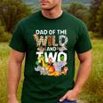 Dad Of The Wild Two Zoo 2nd Birthday Safari Jungle Animal Men's Casual T-Shirt Forest Dad Of The Wild Two Zoo 2nd Birthday Safari Jungle Animal Men's Casual T-Shirt Forest