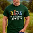 Dada 1st Birthday Cowboy Western Dada Birthday Boy Men's Casual T-Shirt Forest