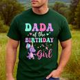Dada Of The Birthday For Girl Dinosaur T-Rex Party Family Men's Casual T-Shirt Forest