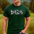 Dada Cow Print Cow Pattern Cow Dad Father's Day Daddy Cow Men's Casual T-Shirt Forest