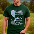 Dada Dad 1st Birthday Mermaid Oneder The Sea Family Matching Men's Casual T-Shirt Forest