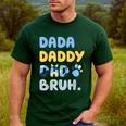 Dada Daddy Dad Bruh Fathers Day Blue Dog Men's Casual T-Shirt Forest