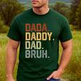 Dada Daddy Dad Bruh Retro Vintage Fathers Day Vintage Men's Casual T-Shirt Forest