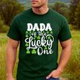 Dada Of The Lucky One First Birthday St Patrick's Day Men's Casual T-Shirt Forest