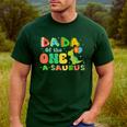 Dada Of The One-A-Saurus 1st Birthday Boy Dinosaur Family Men's Casual T-Shirt Forest Dada Of The One-A-Saurus 1st Birthday Boy Dinosaur Family Men's Casual T-Shirt Forest