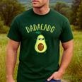 Dadacado Cute Daddy Avocado Pregnant Dad Father Day Men's Casual T-Shirt Forest