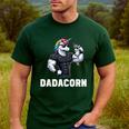 Dadacorn Unicorn Dad Papa Father's Day Daughter Men's Casual T-Shirt Forest