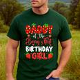 Daddy Of The Berry First Birthday Of Girl Strawberry Men's Casual T-Shirt Forest