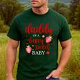 Daddy Of A Berry Sweet One Strawberry Baby First Birthday Men's Casual T-Shirt Forest