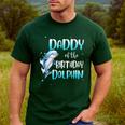 Daddy Of The Birthday Dolphin Family Matching Party Squad Men's Casual T-Shirt Forest