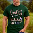 Daddy Of The Birthday Girl Butterfly Party Matching Family Men's Casual T-Shirt Forest
