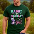 Daddy Of The Birthday For Girl Dinosaur T-Rex Party Family Men's Casual T-Shirt Forest