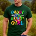 Daddy Of The Birthday Girl Retro 80's Party Men's Casual T-Shirt Forest