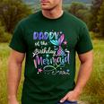 Daddy Of The Birthday Mermaid Matching Family Party Father's Men's Casual T-Shirt Forest Daddy Of The Birthday Mermaid Matching Family Party Father's Men's Casual T-Shirt Forest