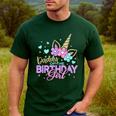 Daddy Of The Birthday Princess Girl Dad Unicorn Bday Party Men's Casual T-Shirt Forest