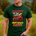 Daddy Of The Birthday Racer Race Car Party Family Matching Men's Casual T-Shirt Forest