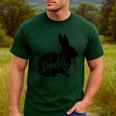 Daddy Bunny Rabbit Father Dad Easter Men's Casual T-Shirt Forest