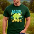 Daddy Dad Saurus Rex Dinosaur Dino For Father Men's Casual T-Shirt Forest