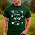 Daddy Houston We Have One Year Old Space Theme 1st Birthday Men's Casual T-Shirt Forest