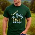 Daddy Of Mr One-Derful Party Blue-Gold Dad Boy 1st Birthday Men's Casual T-Shirt Forest