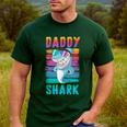 Daddy Shark Retro Vintage Dad Men's Casual T-Shirt Forest
