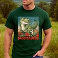 Daddysaurus Father's Day Best Dad T-Rex Papa Men's Casual T-Shirt Forest